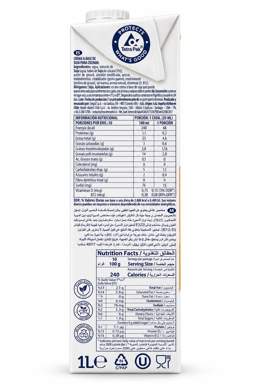 Crema vegetal 1L