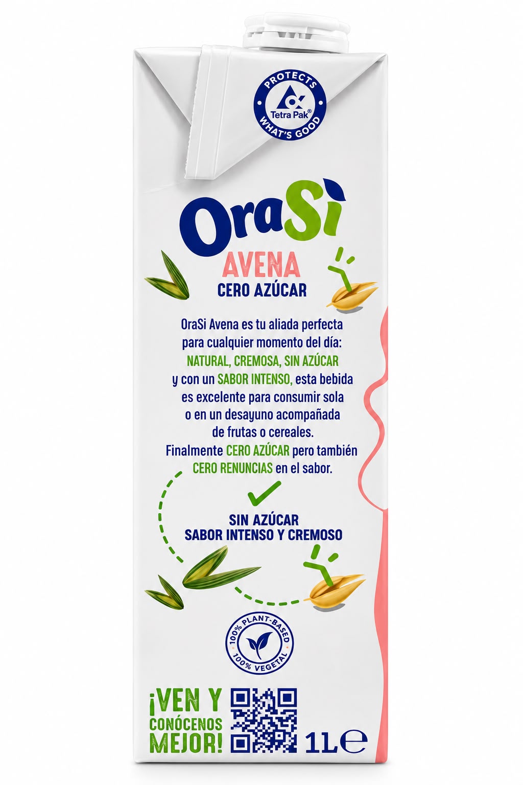 OraSi AVENA cero Azúcar 1 Litro.