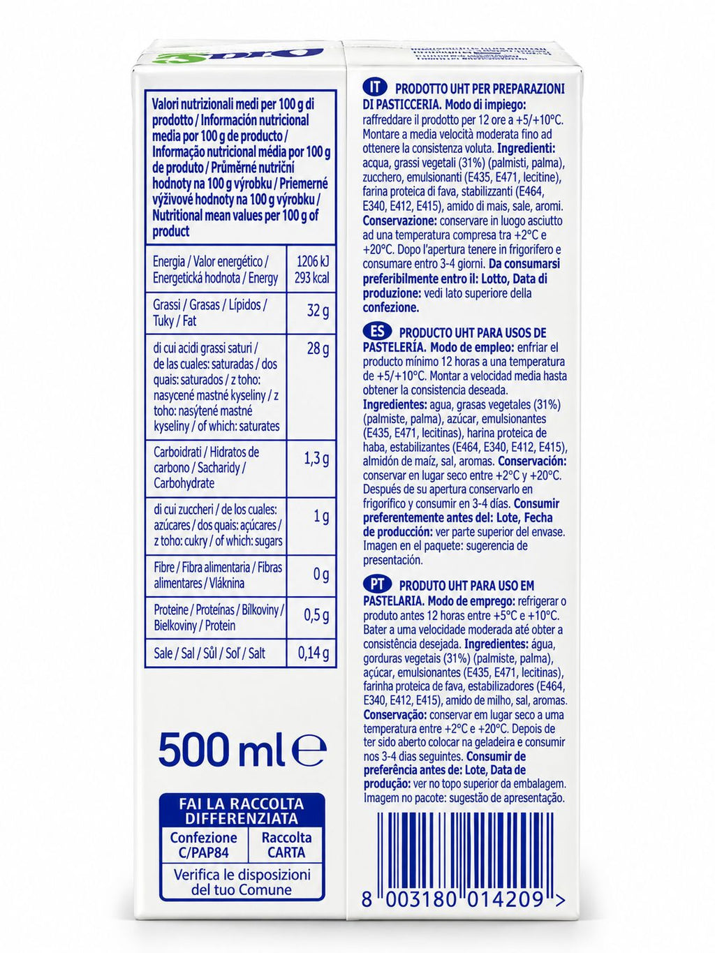 Crema vegetal 0,5L