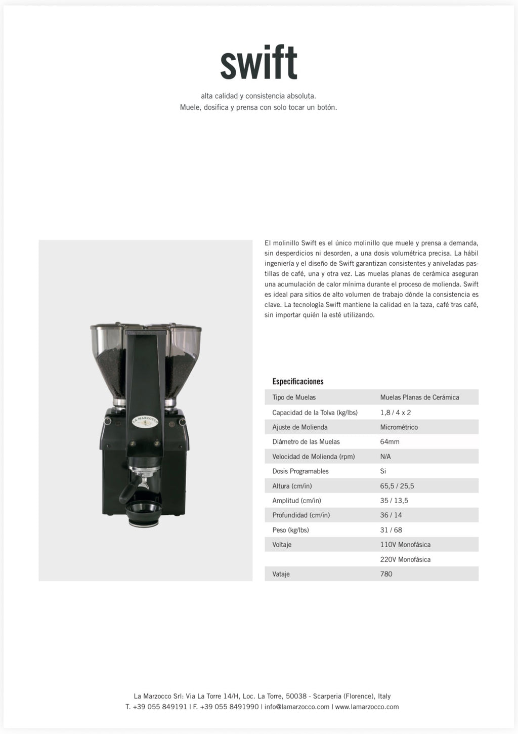 La Marzocco molino SWAN 220V
